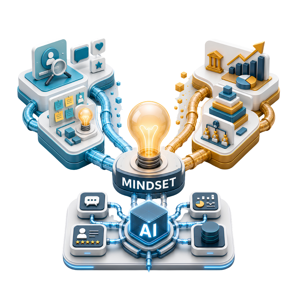 Mindset — design thinking and business insight converging into an AI idea